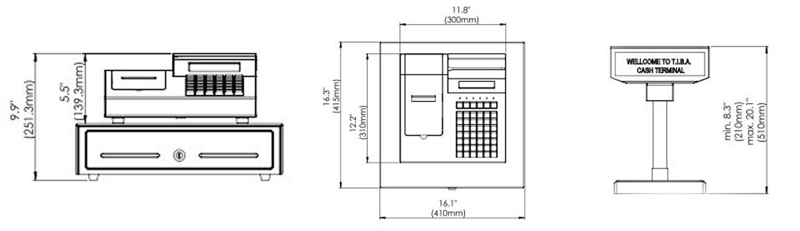 Unitate de plata casier Tiba CT 20 schita
